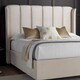 image 4 of 5ft King Size Ottoman,Velvet fabric upholstered,lift up,storage,tall winged bed frame. Gas lift up, Boutique Hotel style, tall headend board, wing back