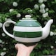 image 4 of Tea Pot: 4 Cup Betty Teapot Cornishware Adder Green