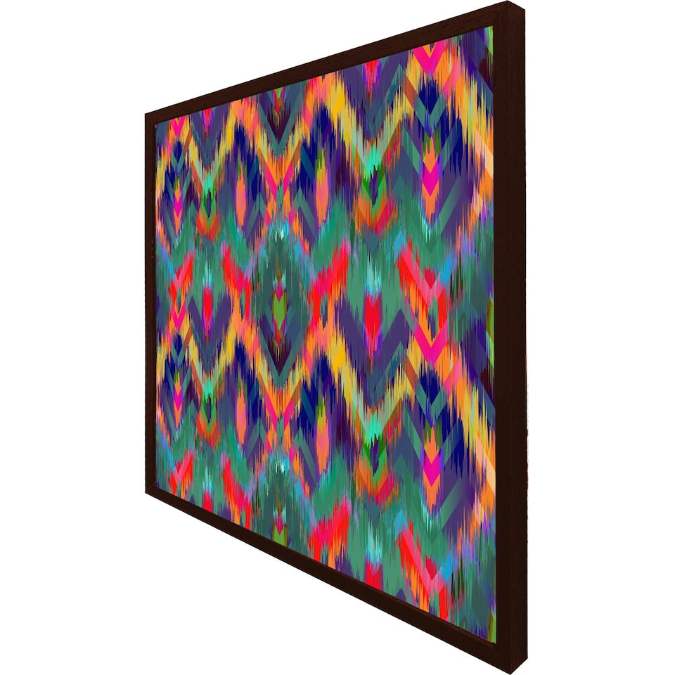 image 1 of Abstract ethnic ikat pattern (Picture Frame) White | XL
