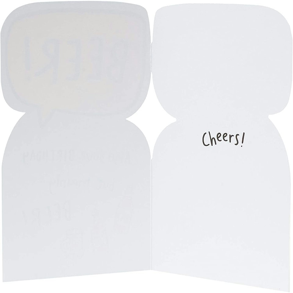 image 1 of Beer Celebrate Die Cut Design Funny Birthday Card