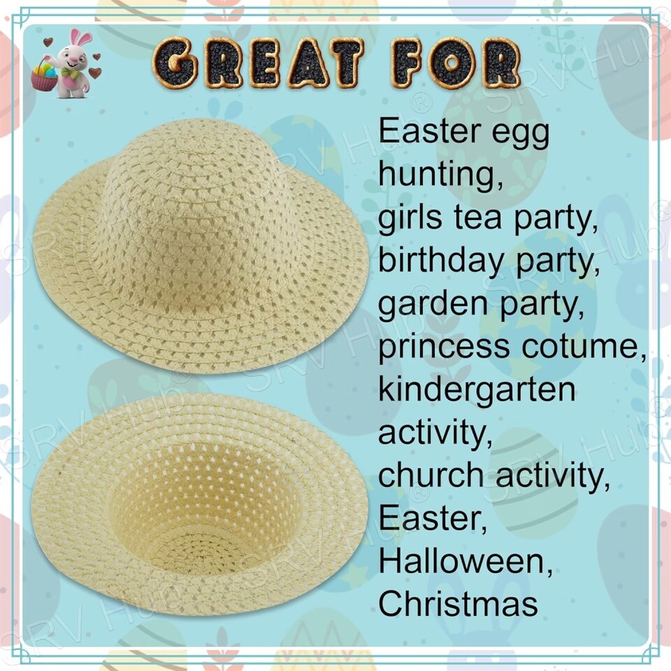 image 1 of Children's Pale Yellow Easter Fancy Dress Bonnet