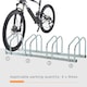 image 3 of HOMCOM Bike Parking Rack Bicycle Locking Storage Stand for 4 Cycling Silver