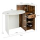 image 2 of COSTWAY Reception Desk with Lockable Drawer White White