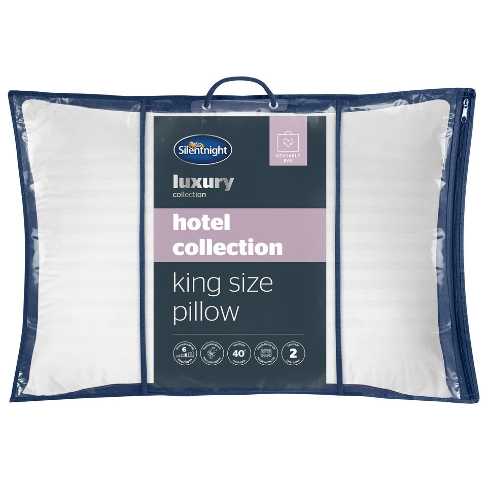 image 1 of Silentnight Hotel Collection King Bed Pillow Luxury Soft Cover