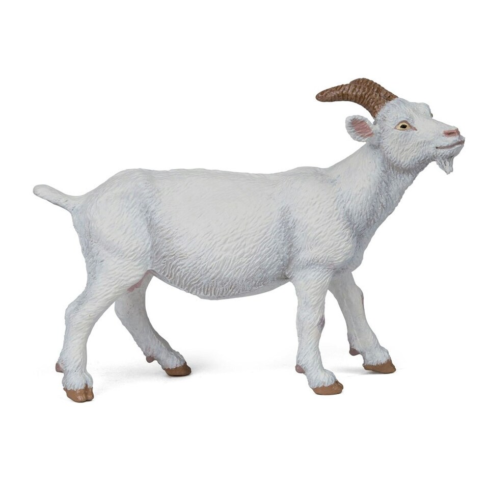 image 1 of PAPO Farmyard Friends White Nanny Goat Toy Figure