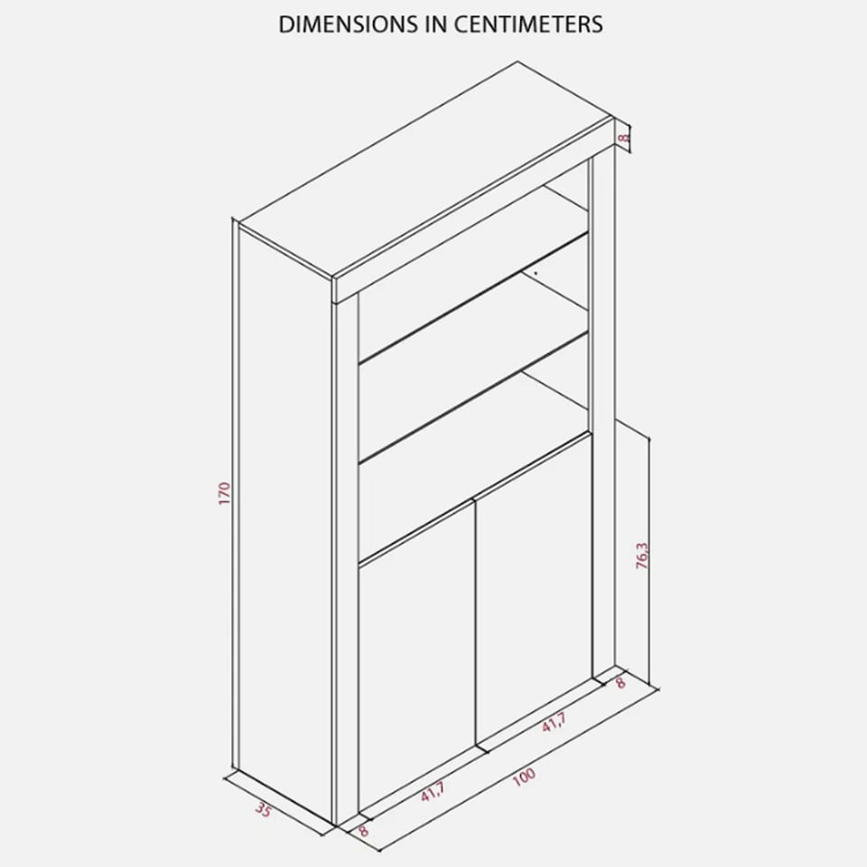 image 1 of Modern Display Cabinet with Glass Shelves | Living Room Storage Unit | Black High Gloss Cupboard Doors Multi | Oak & Black