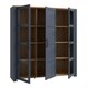 image 2 of Bohol Large Display Cabinet inc. 4x LED Lights in Riviera Oak/Navy