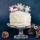 image 3 of Anniversary House Glitter Snowflake Cupcake Toppers Silver
