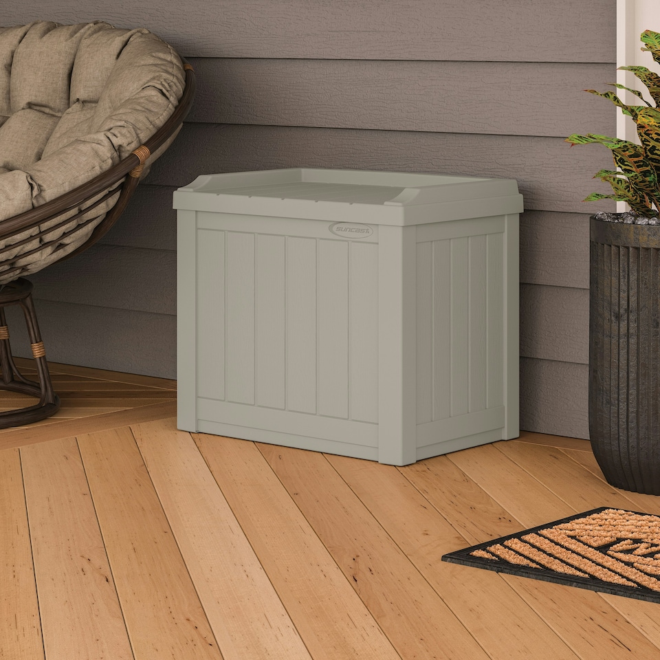 image 1 of Suncast Florida 83L Storage Box - Light Taupe Grey