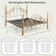 image 10 of Kensington French Style Antique Brass Effect Metal Bed Frame | Bronze | Antique Brass | Double
