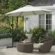 image 2 of Outsunny 3(m) Cantilever Parasol with Cross Base, Crank Handle, Tilt