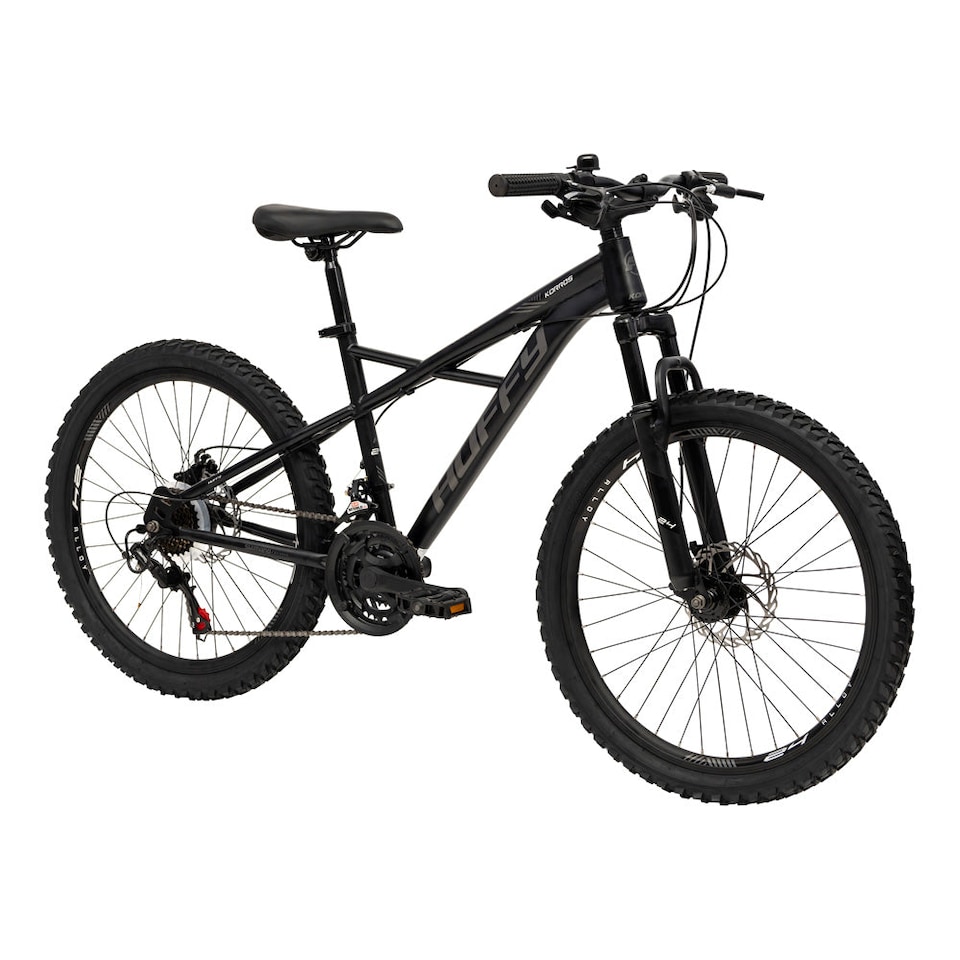 image 1 of HUFFY Korros 24-Inch 21-Speed Black Hardtail Mountain Bike (24382W)