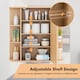 image 7 of COSTWAY Bathroom Cabinet Wall-mounted Storage Cabinet-Natural
