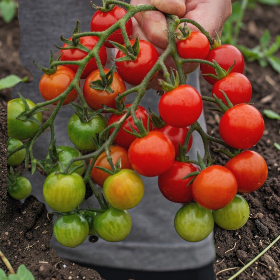 image 1 of Carbeth Plants Tomato Tumbling Tom Red Vegetable Plant - 1 litre Pot - Easy Grow Kitchen Garden