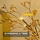 image 4 of HOMCOM 5ft Artificial Tree with Warm White LED Lights, Baby Breath Flowers