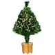 image 1 of HOMCOM 2FT Prelit Artificial Christmas Tree Fiber Optic LED Light Decoration