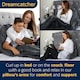 image 3 of Dreamcatcher Grey Reading Pillow Memory Foam Large Bed Cuddle Cushion, Gaming Cushion with Washable Velvet Cover | Grey | Grey | Large | 1