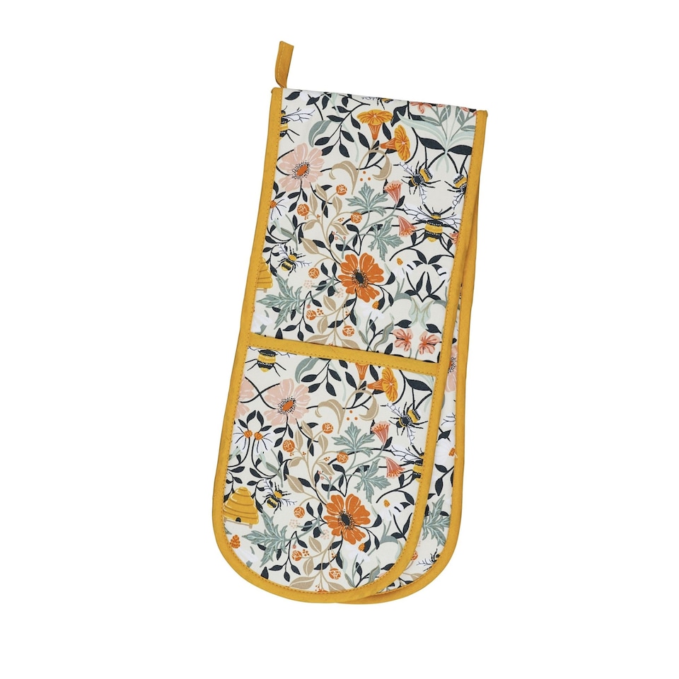 image 1 of Ulster Weavers Bee Bloom Double Oven Glove Multi