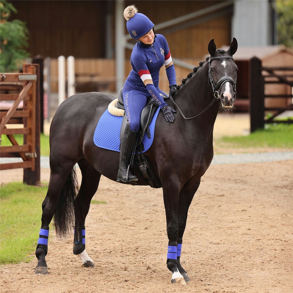 image 1 of Shires Aubrion Team Hat Silk Red | Colour: Red
Size: One Size
