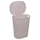 image 2 of 65L Laundry Basket Dirty Washing Clothes Linen Bin Basket with Line Design & Lid | Pink | Pink Powder