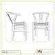 image 5 of Nicholas Winter Beech Wooden Wishbone Dining Chairs - Natural/Natural - Set of 4 | Brown | Natural/Natural