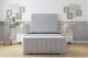 image 1 of Sloomy California Silver Plush Bed Frame With Mattress With 50" Upholstered Headboard 2'6 Small Single