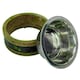image 7 of 2 Medium Wooden Ring With Removal Metal Bowl Dog Puppy Food Water Dish Brown