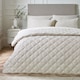 image 3 of Catherine Lansfield Corded Leaves Quilted Bedspread | Gold | Champagne Gold | One Size