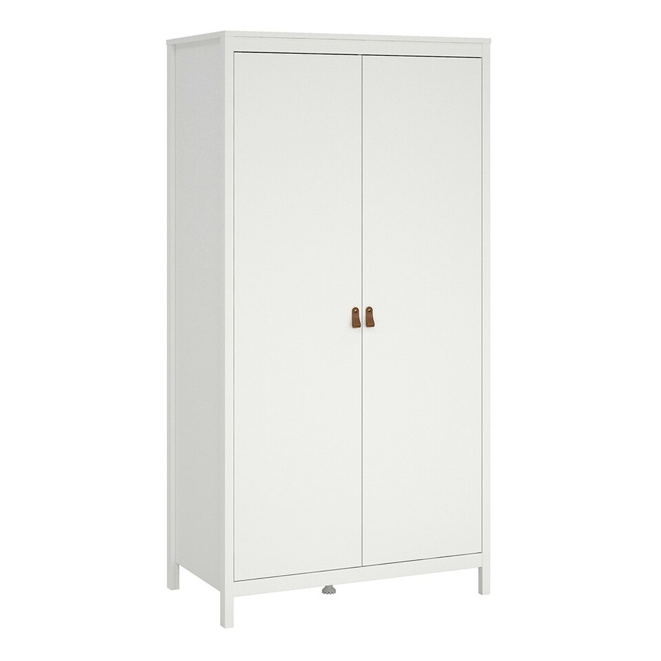 image 1 of Barcelona 3 Piece Bundle, Bedside, Chest and 2 Door Wardrobe in White