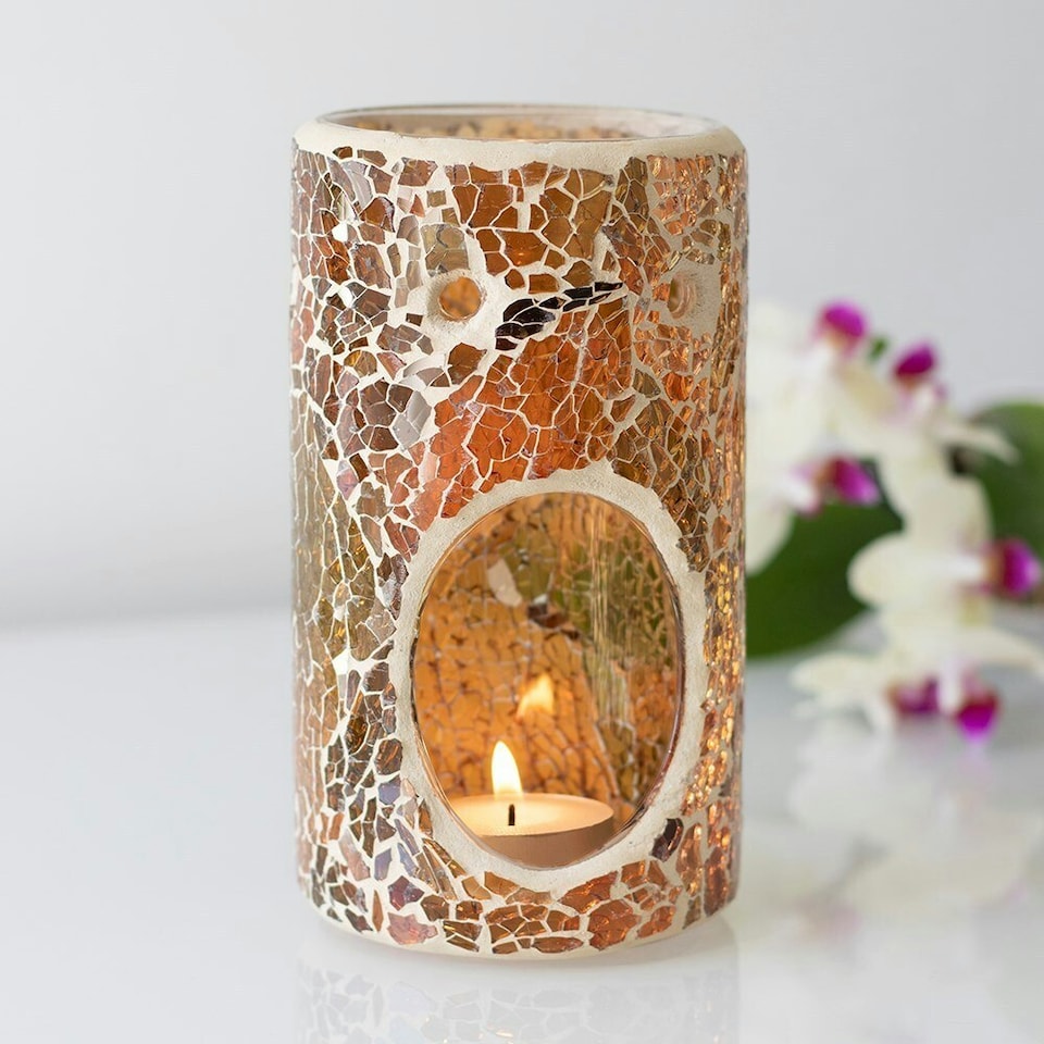 image 1 of Something Different Pillar Oil Burner - Brown - One Size