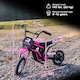 image 5 of HOMCOM 24V Kids Electric Motorbike with Twist Grip Throttle, Music, Horn, 12 Pneumatic Tyres, Max Speed 16kmithh, for Ages 8-12 Years - Pink