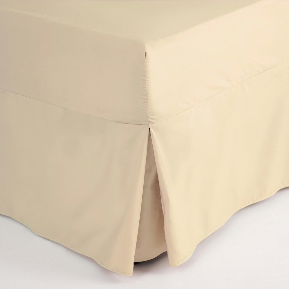 Belledorm Easycare Percale Fitted Valance - Cream - Single