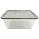 image 3 of 3 x 62L Stackable Clear Plastic Storage Boxes With Silver Lids