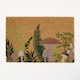 image 1 of Homescapes Coir Doormat with Mushroom Pattern - Indoor and Outdoor Mat