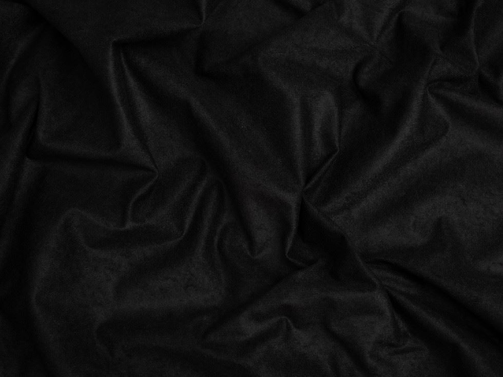 Minerva Core Range Black Faux Suede Suedette Fabric for Dressmaking, 150cm / 59" Wide - per metre