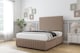 image 3 of Sloomy Madison Mink Plush Divan Bed Base 2 Drawers Right Side With 26 Inch Strutted Headboard & 12 Inch Matching Footboard | Brown | Mink | Single | 1
