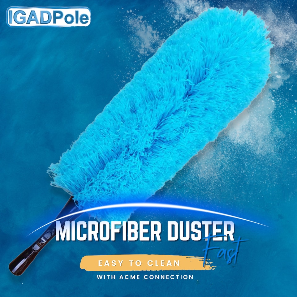 image 1 of IGAD Pole 6m (20ft) Dusting Set: Extension Pole, Squeegee and 3 Dusting Attachments