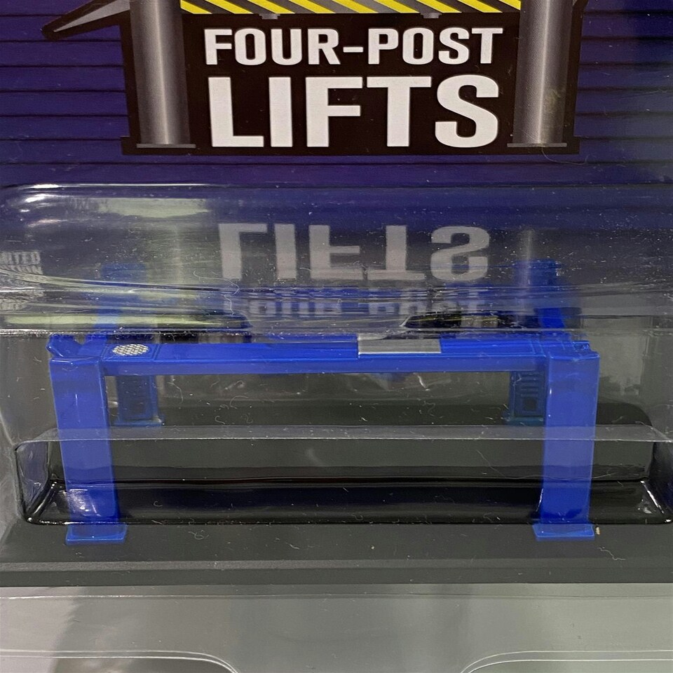 image 1 of Blue Four Post Lift 1:64 Scale Greenlight 16100A