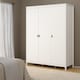 image 6 of Barcelona Wardrobe with 3 Doors in White