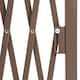 image 8 of Outsunny Aluminum Alloy Movable Fence Foldable Garden Screen Panel, Dark Brown