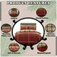 image 2 of VELVETIO Bardsley Check Printed Duvet Cover Set Reversible Polycotton Beddings Red | Double