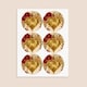 image 3 of Vintage Gold Heart Round Stickers 88mm - Sheet of 6