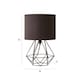 image 7 of ValueLights Modern Black Metal Basket Cage Bed Side Table Lamp With Black Fabric Shade