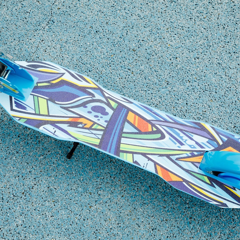 image 1 of AIYAPLAY Kids Scooter, Foldable Kick Scooter with Adjustable Handlebar, 200mm Big Wheel, Rear Fender Brake, Gift for Ages 6-12 Years, Boys and Girls | Blue