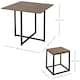 image 7 of HOMCOM 5 PCS Industrial Boxy Table & Stool Set Metal Frame Cool Dining Seating