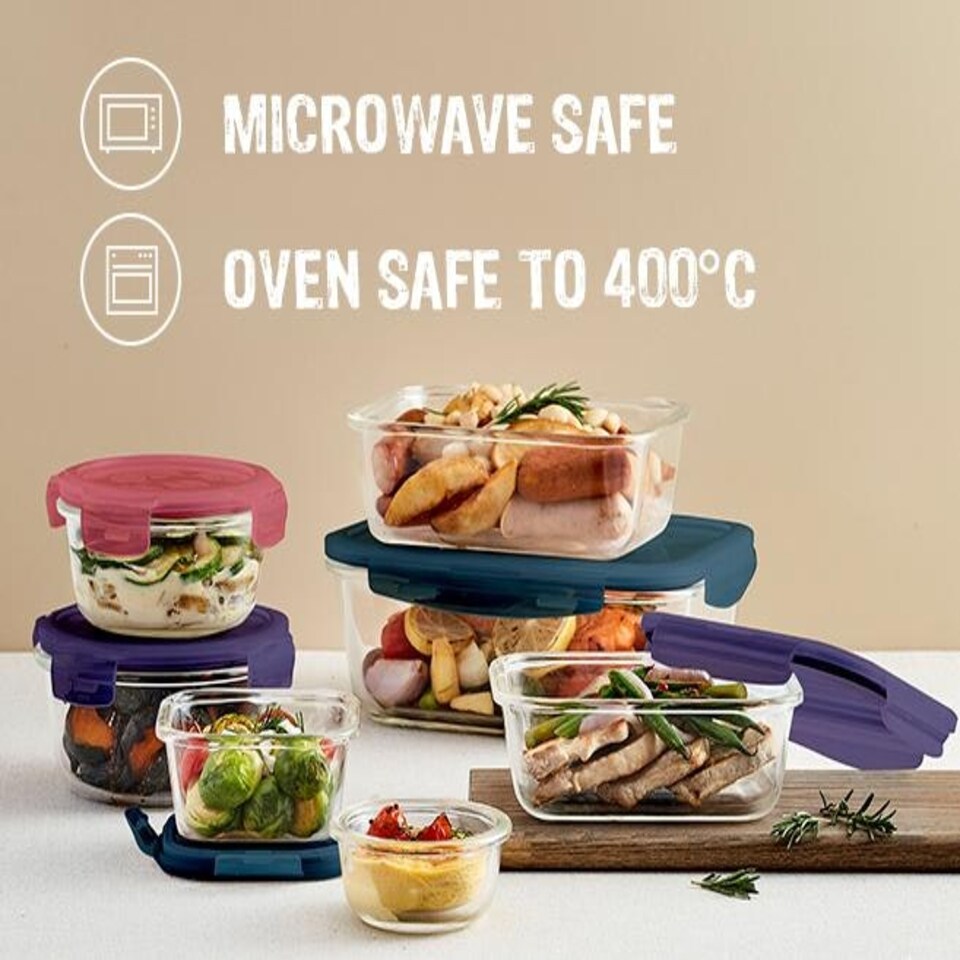image 1 of LocknLock Eco Glass Food Container with Loose Lid Rectangular Storage Box - 1 L