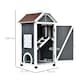 image 7 of PawHut Wooden Cat House Condos Cat Cave 2 Floor Pet Shelter Outdoor Furniture