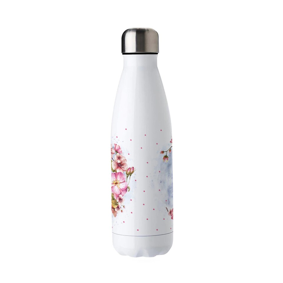 image 1 of Pink Blossoms Reusable Metal Water Bottle