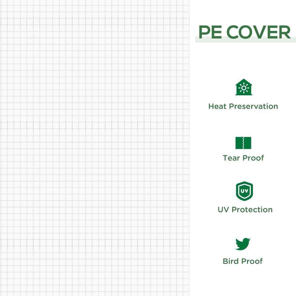 image 1 of Outsunny Mini Small Greenhouse with Steel Frame & PE Cover & Window