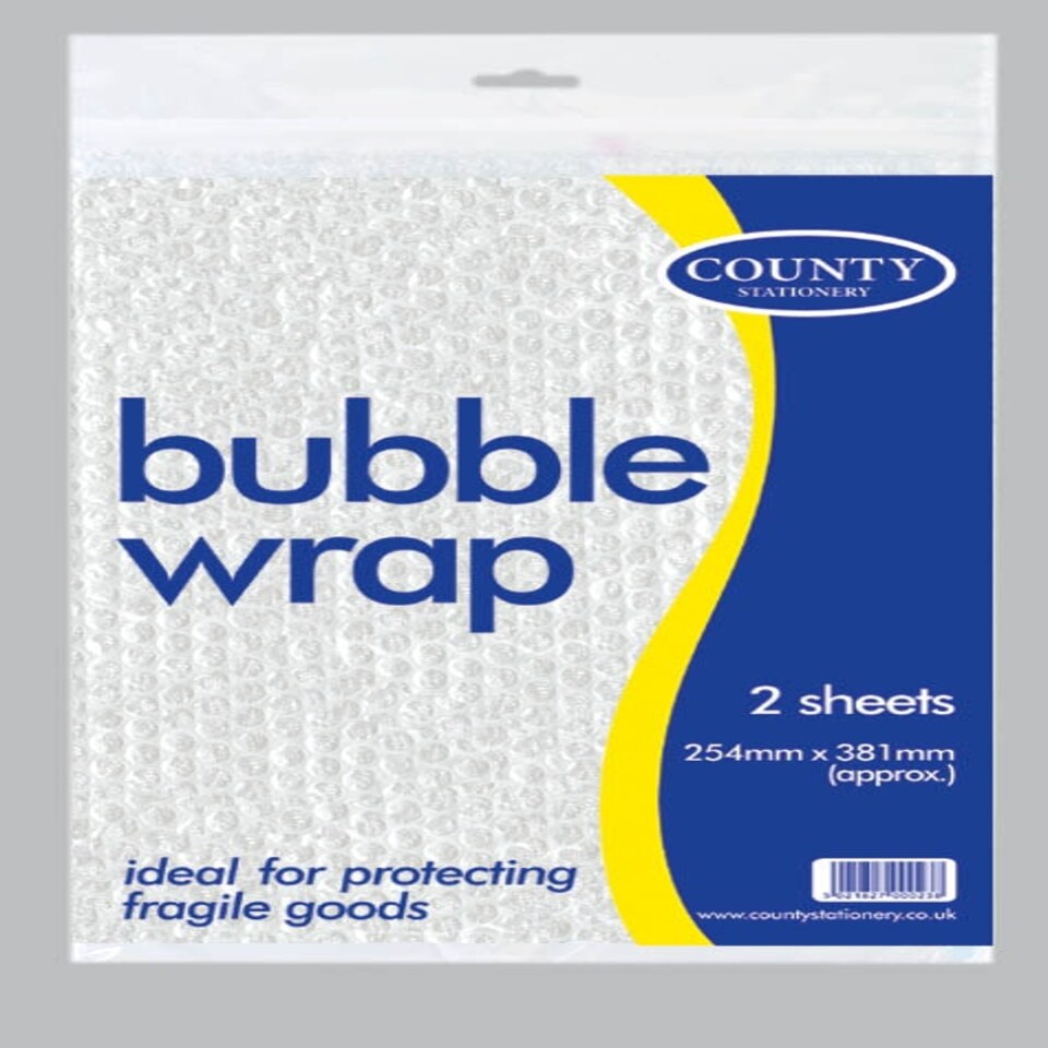 image 1 of County Bubble Wrap Sheets (Large 2s)[25cm x 38cm]